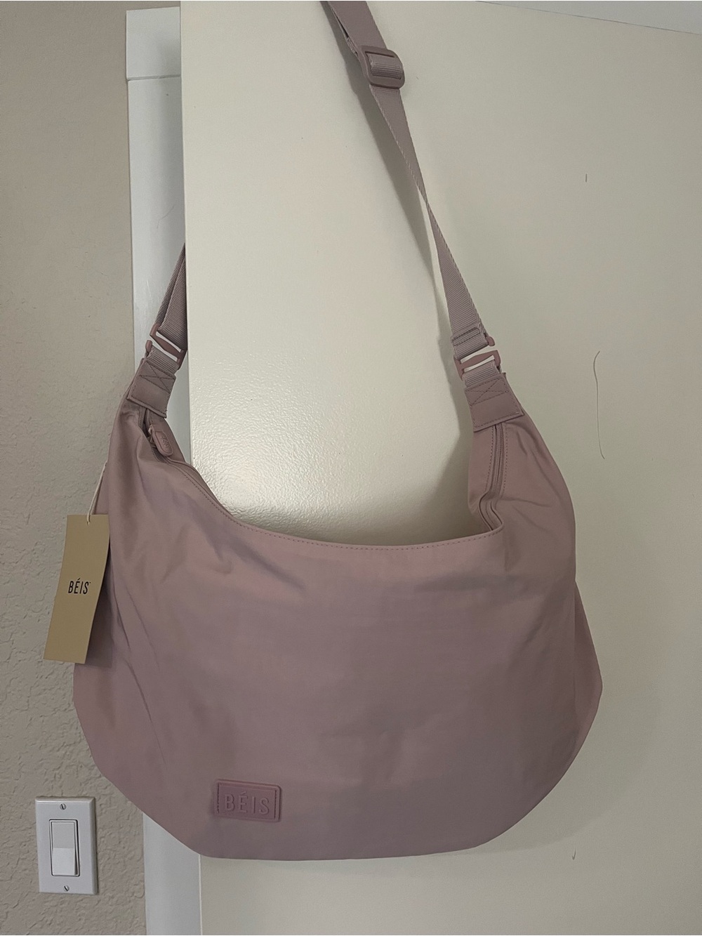 NWT BEIS crescent catchall pink